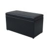 30-inch Hinged Storage Ottoman,Faux-leather