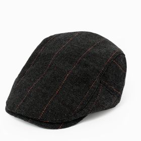 Men's Fashion Simple Outdoor Travel Cotton Hat (Option: Black And Red Plaid-56to60cm)