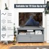 44 Inches Wooden Storage Cabinet TV Stand