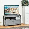 44 Inches Wooden Storage Cabinet TV Stand