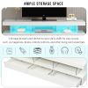 Modern LED TV Stand for 70 inch TV with Shelves and Storage Drawers Modern, Entertainment Center, White Tabletop High Glossy TV Stand for living Room