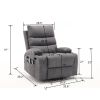 21"seat width,large size Electric Power Lift Recliner Chair Sofa for Elderly, 8 point vibration Massage and lumber heat, Remote Control, Side Pockets