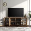 WESOME 68" TV Stand Wood Metal TV Console Industrial Entertainment Center Farmhouse With Storage Cabinets and Shelves, Multiple Color Options