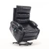 21"seat width,large size Electric Power Lift Recliner Chair Sofa for Elderly, 8 point vibration Massage and lumber heat, Remote Control, Side Pockets