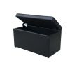 30-inch Hinged Storage Ottoman,Faux-leather