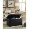 30-inch Hinged Storage Ottoman,Faux-leather