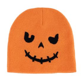 Creative Funny Expression Knitted Hat Pirate Skull Japanese Harajuku Woolen Cap Adorkable (Option: Fear Pumpkin Hat-Free Size)