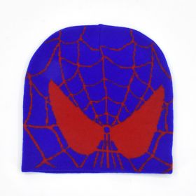 Personalized And Abstracted Pattern Knitted Wool Hat (Option: Blue Red-Free Size)