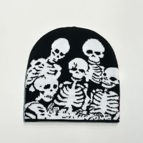 Halloween Party Funny Horror Knitted Jacquard Hat (Option: Black-Free Size)