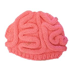 Horror Brain Knitted Brain Hat (Option: Pink-Adult Style Elastic)