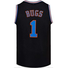 Space Movie Jersey Embroidery Retro Basketball Wear (Option: Black-L)